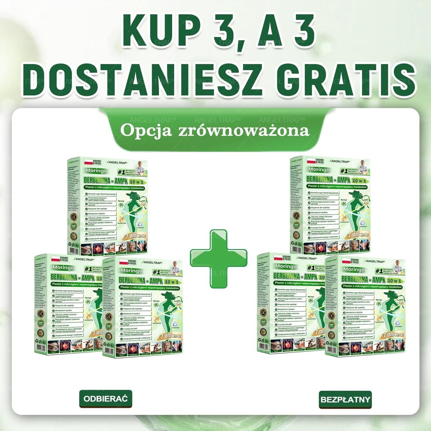 🎀ANGELTRAP® Moringa × Berberyna × AMPK 10-w-1 Wsparcie metaboliczne, plaster z nanotechnologią mikroigłową 🇵🇱(Wystarczy raz dziennie, widoczne efekty w 7 dni) ✅ Na otyłość, wiotką skórę, cukrzycę, bezdech senny, problemy ze stawami i wiele innych