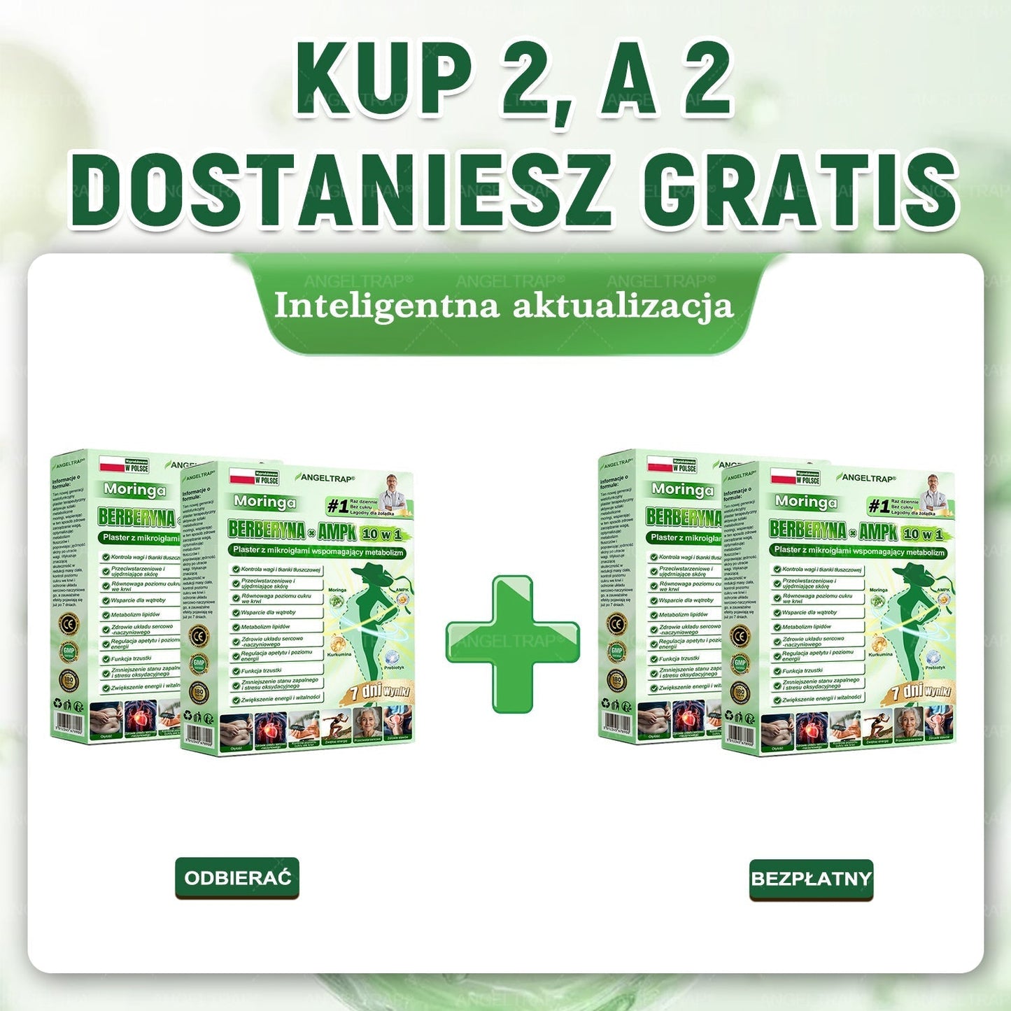 🎀ANGELTRAP® Moringa × Berberyna × AMPK 10-w-1 Wsparcie metaboliczne, plaster z nanotechnologią mikroigłową 🇵🇱(Wystarczy raz dziennie, widoczne efekty w 7 dni) ✅ Na otyłość, wiotką skórę, cukrzycę, bezdech senny, problemy ze stawami i wiele innych